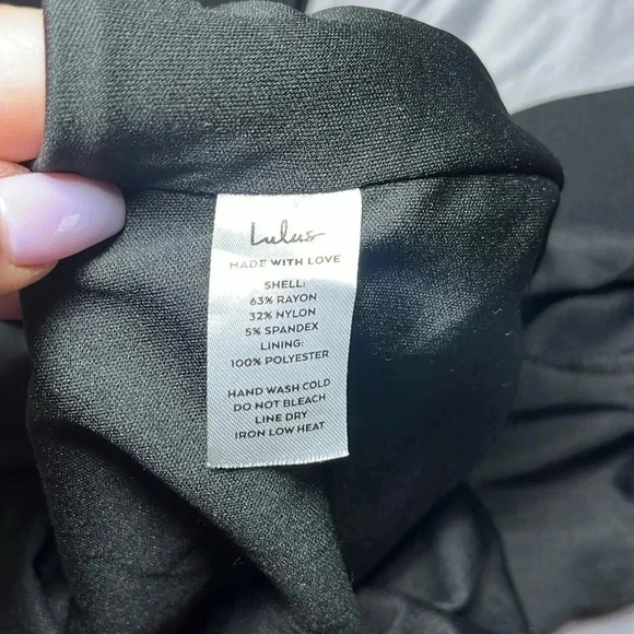 Lulus Made With Love Size 4 Little Black Dress Short Sleeve Knee Length Wrap - Picture 5 of 11